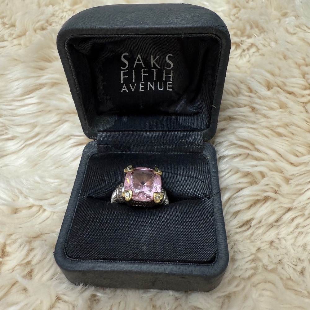 Judith ripka pink topaz ring
